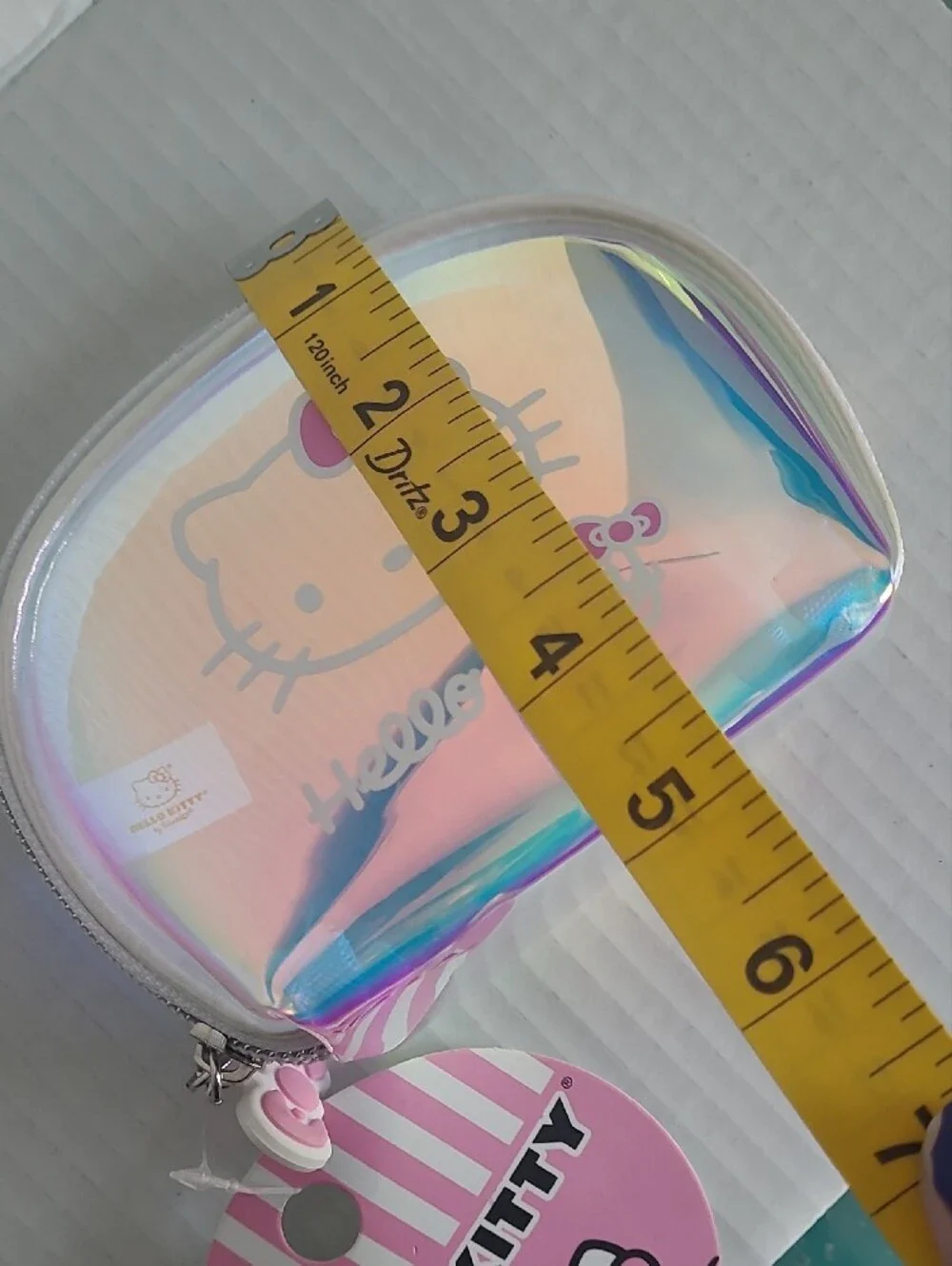 Hello Kitty Iridescent Coin Purse with Pink Bow